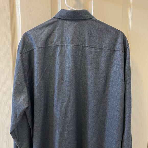 Haupt Germany Blue Button Down Long Sleeve Shirt Modern Fit Men's XL 17.5 43/44 - Picture 9 of 10